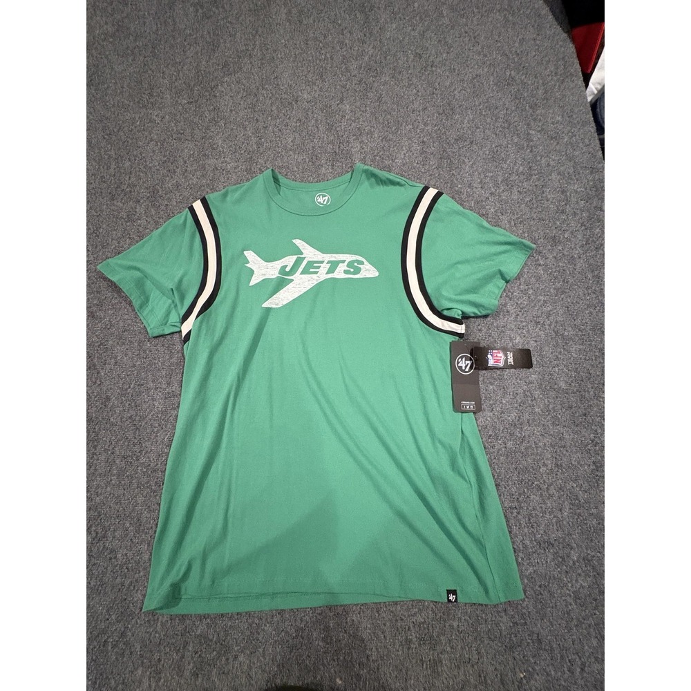 New York Jets Shirt Mens XL Green Throwback NFL Football Premier Point Tee